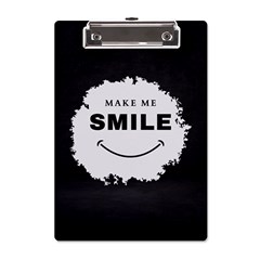 Black And White Simple Make Me Smile T Shirt 20250203 014057 0000 A5 Acrylic Clipboard by Cowcow2005