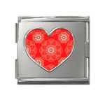 Crimson Current Mega Link Heart Italian Charm (18mm) Front