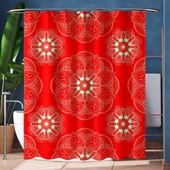 Crimson Current Shower Curtain 60  X 72  (medium)  by ArtfulThreads