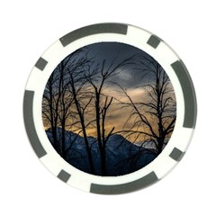 Tree Silhouette At Border Of Nahuel Haupi Lake, Rio Negro, Argentina Poker Chip Card Guard (10 Pack) by dflcprintsclothing