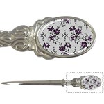 Elegant Purple Floral Jacquard Mesh Lace Fabric Letter Opener Front