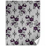 Elegant Purple Floral Jacquard Mesh Lace Fabric Canvas 12  x 16  11.86 x15.41  Canvas - 1