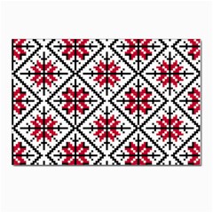 Ukrainian Folk Seamless Pattern Ornament Ethnic Ornament Border Element Traditional Art Postcard 4 x 6  (pkg Of 10) by Grandong