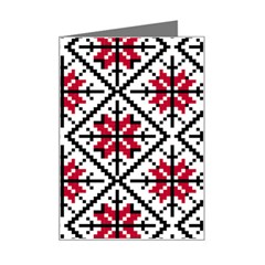 Ukrainian Folk Seamless Pattern Ornament Ethnic Ornament Border Element Traditional Art Mini Greeting Card by Grandong