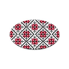 Ukrainian Folk Seamless Pattern Ornament Ethnic Ornament Border Element Traditional Art Sticker Oval (10 Pack) by Grandong