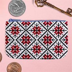 Ukrainian Folk Seamless Pattern Ornament Ethnic Ornament Border Element Traditional Art Large Coin Purse by Grandong