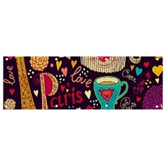 Collage Worx Black Collage Cupcake Eifel Tower Fireworks Paris Banner And Sign 9  X 3  by Grandong