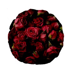 Floral Buds Of Roses Beautiful Flowers Standard 15  Premium Flano Round Cushions by Grandong