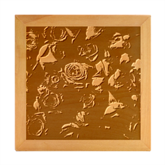 Floral Buds Of Roses Beautiful Flowers Wood Photo Frame Cube by Grandong