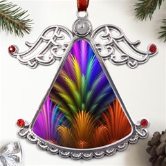 Abstract Colors - , Abstract Colors Metal Angel With Crystal Ornament by kyorashop23