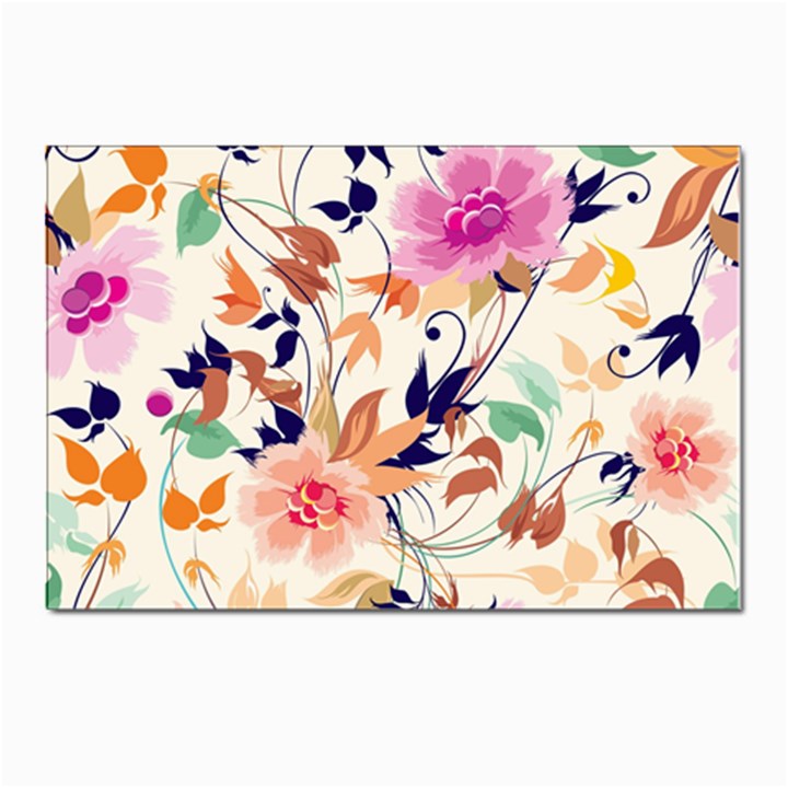 Abstract Floral Background Postcards 5  x 7  (Pkg of 10)