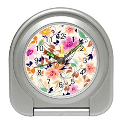 Abstract Floral Background Travel Alarm Clock by kyorashop23