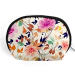 Abstract Floral Background Accessory Pouch (Medium) Front