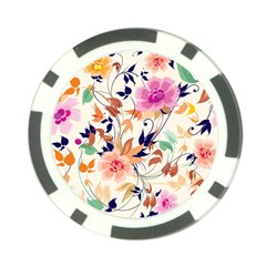 Abstract Floral Background Poker Chip Card Guard (10 Pack) by kyorashop23