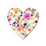 Abstract Floral Background Heart Magnet Front