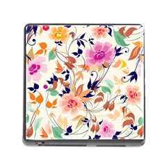 Abstract Floral Background Memory Card Reader (square 5 Slot) by kyorashop23