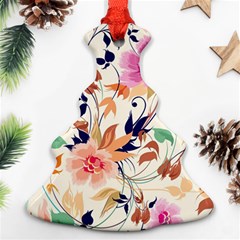 Abstract Floral Background Christmas Tree Ornament (two Sides) by kyorashop23