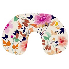 Abstract Floral Background Travel Neck Pillow by kyorashop23