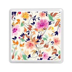 Abstract Floral Background Memory Card Reader (square) by kyorashop23