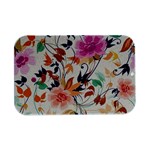 Abstract Floral Background Open Lid Metal Box (Silver)   Front