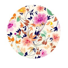 Abstract Floral Background Mini Round Pill Box by kyorashop23