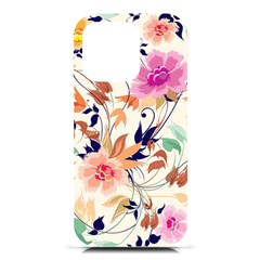 Abstract Floral Background Iphone 16 Pro Black Uv Print Pc Hardshell Case by kyorashop23