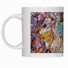 Abstract Waves White Mug by kaleidomarblingart