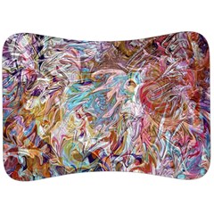 Abstract Waves Velour Seat Head Rest Cushion by kaleidomarblingart