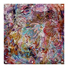 Abstract Waves Banner And Sign 3  X 3  by kaleidomarblingart