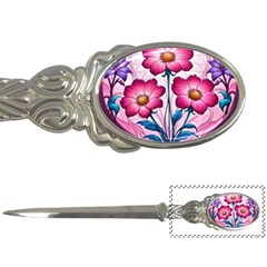 Fantasy Pink Flowers Stained Glass Letter Opener by Grandong