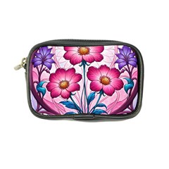 Fantasy Pink Flowers Stained Glass Coin Purse by Grandong