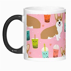 Corgi Bubble Boba Tea Pink Pattern Morph Mug by Salmanaz77