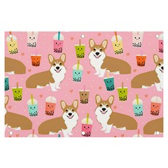 Corgi Bubble Boba Tea Pink Pattern Banner And Sign 6  X 4  by Salmanaz77