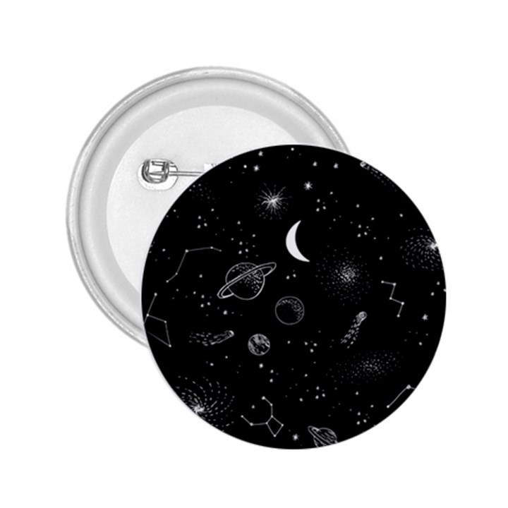 Cosmic Black Space Star 2.25  Buttons