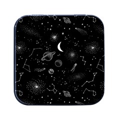 Cosmic Black Space Star Square Metal Box (black) by Ndabl3x