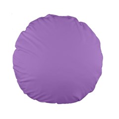 Luscious Lavender Hex #cca3e7 Standard 15  Premium Round Cushions by dressshop