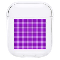 Purple Plaid Tartan 3 Hard Pc Airpods 1/2 Case by dressshop