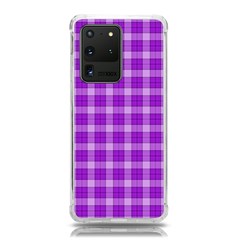 Purple Plaid Tartan 3 Samsung Galaxy S20 Ultra 6 9 Inch Tpu Uv Case by dressshop