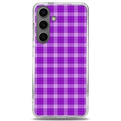 Purple Plaid Tartan 3 Samsung Galaxy S24 6 2 Inch Tpu Uv Case by dressshop