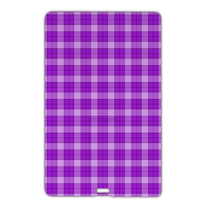 Purple Plaid Tartan 3 Name Card Style USB Flash Drive