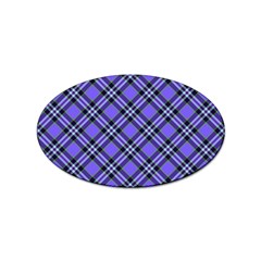 Blue Tartan Plaid 1 Diagonal Sticker Oval (100 Pack) by dressshop