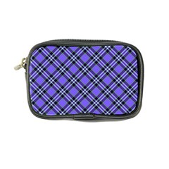 Blue Tartan Plaid 1 Diagonal Coin Purse by dressshop