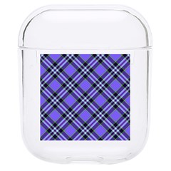 Blue Tartan Plaid 1 Diagonal Hard Pc Airpods 1/2 Case by dressshop