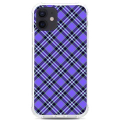 Blue Tartan Plaid 1 Diagonal Iphone 12/12 Pro Tpu Uv Print Case by dressshop