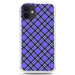 Blue Tartan Plaid 1 Diagonal Iphone 12 Mini Tpu Uv Print Case	 by dressshop