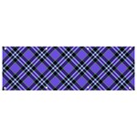 Blue Tartan Plaid 1 Diagonal Banner and Sign 9  x 3  Front