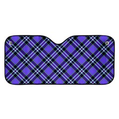 Blue Tartan Plaid 1 Diagonal Car Windshield Sunshade by dressshop