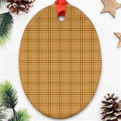 Autumn Fall Plaid Tartan 1 Oval Ornament (two Sides) by dressshop