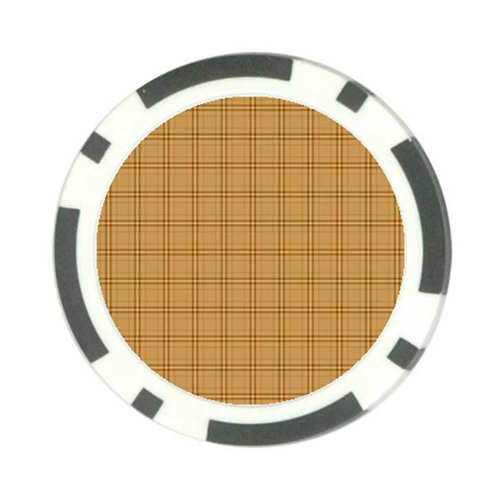 Autumn Fall Plaid Tartan 1 Poker Chip Card Guard (10 pack)