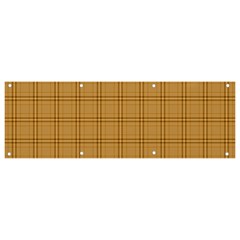 Autumn Fall Plaid Tartan 1 Banner And Sign 9  X 3  by dressshop